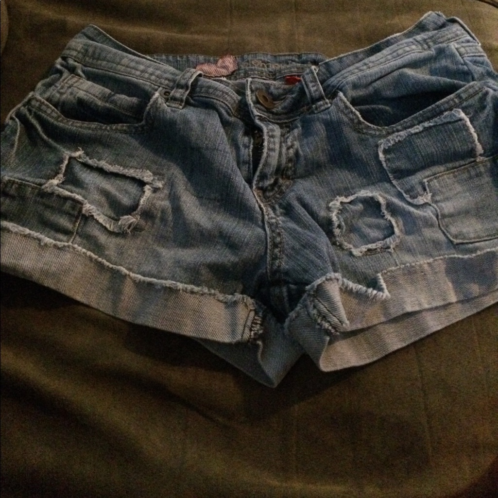 Element Patchwork Jean Shorts